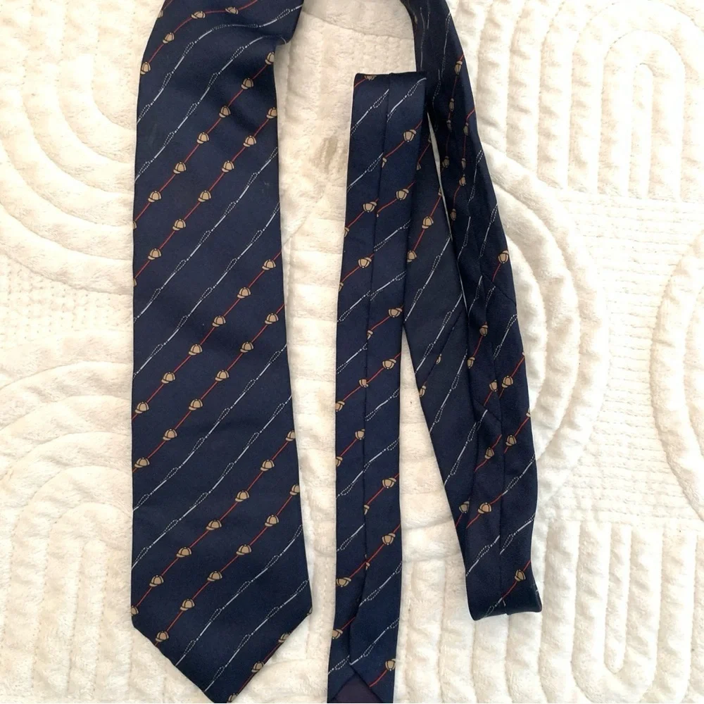 Premium Designer Quality Silk Navy Patterned Men's Tie